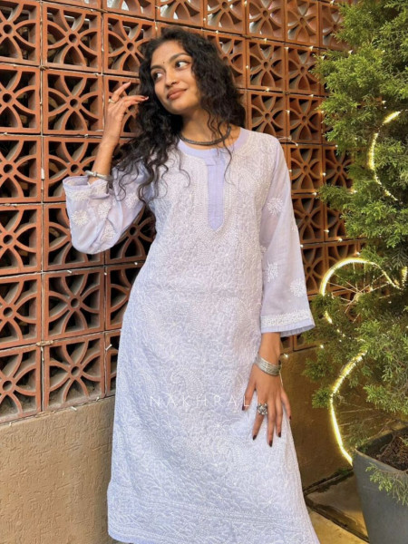 Lily Purple cotton Kurta