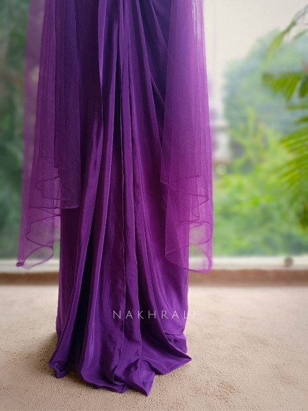 Viola Bloom Sequin Embroidered Dhoti Skirt Set