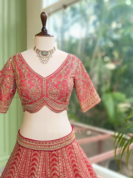 Gulaal Noorani Brocade Kalidar Lehenga Set