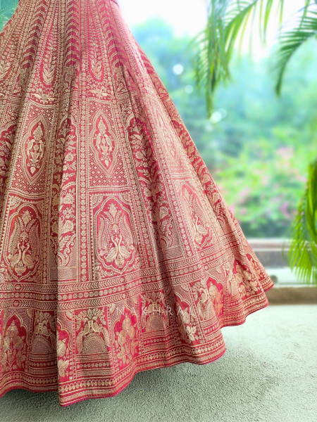Gulaal Noorani Brocade Kalidar Lehenga Set