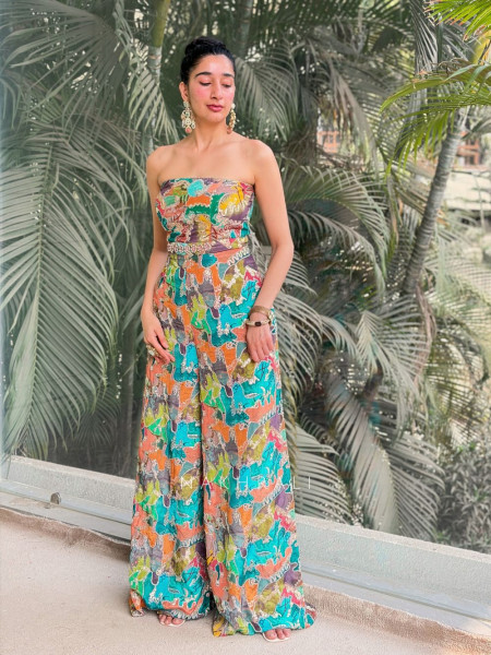 Kalira Multicolor Jumpsuit with Zari and Sequin Work