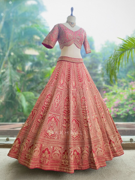 Gulaal Noorani Brocade Kalidar Lehenga Set