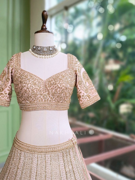 Padma Pink Lehenga Set – Detailed Embroidery & Sequin Work