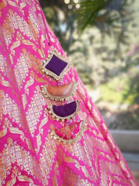 Regalia Magenta Lehenga Set with Zari Sequin Work