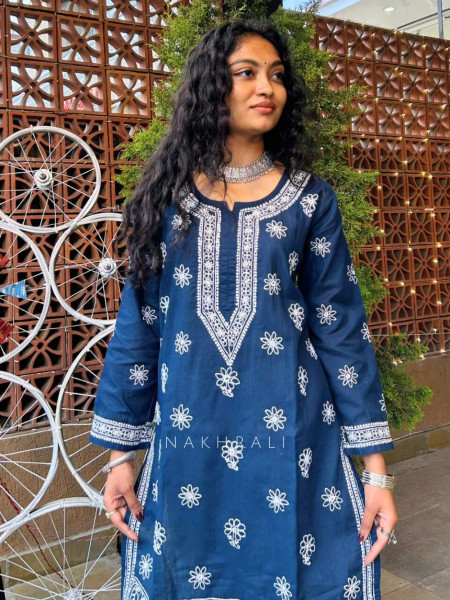 Azure Blue Cotton Kurta