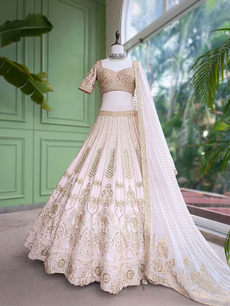 Image of Padma Pink Lehenga Set – Detailed Embroidery &amp; Sequin Work