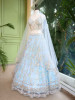 Aurelia Sky Blue Net Lehenga with Beads &amp; Sequin Embroidery