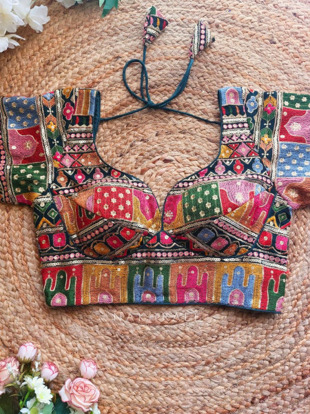 Heritage Glow Multicolor Readymade Blouse