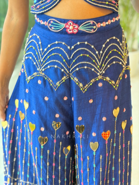Amara Blue Indo-Western Jumpsuit