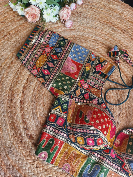 Heritage Glow Multicolor Readymade Blouse
