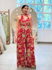 Kiara Red Jumpsuit with Floral Zari Work