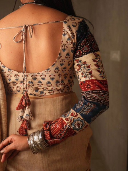 Atrangi Beige Cotton Blouse