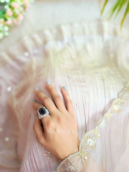 Eternal Royale Purple Statement Ring