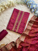 Rangjyot Wine Bandhani Suit Set with Gota Patti Dupatta