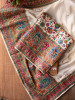 Noorani Cream Dola Silk Dress Material Set with Dabka &amp; Bead Work