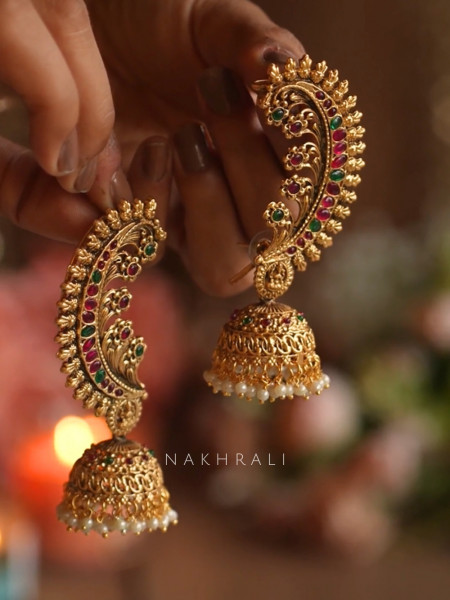 Vani Golden Petals Multi Beaded Ear Cuff