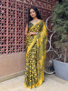 RangRekha Yellow Modal Saree with Printed Design