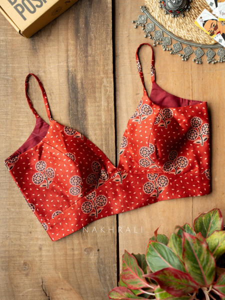 Ruby Red Modal Spaghetti Blouse