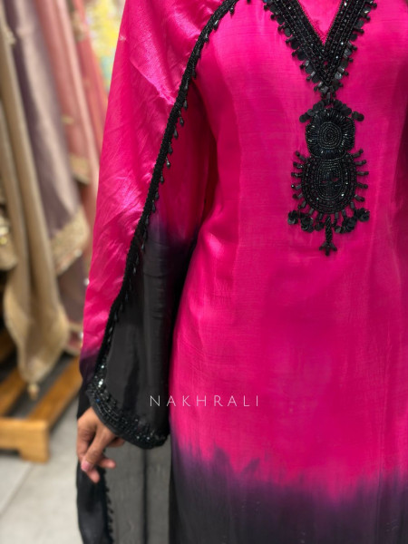 Gulshan Ombre Suit Set with Bead and Sequin Work