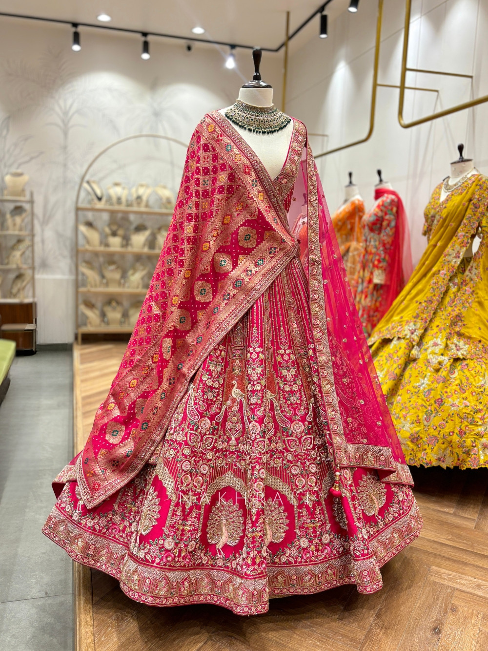 Grand Magenta Unstitched Bridal Lehenga Bridal Wear Collection