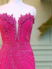 Fuchsia Flame Magenta Soft Net Gown