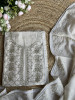 Saanjh Beige Embroidered Dress Material