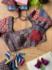 Sutr-rang Black Blouse Mixed Print Detail