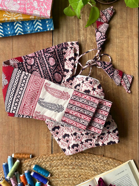 Sutr-rang White Blouse Mixed Print Detail