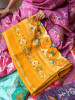 Kalyani Plum Yellow Patola Saree With With Running Blouse Piece