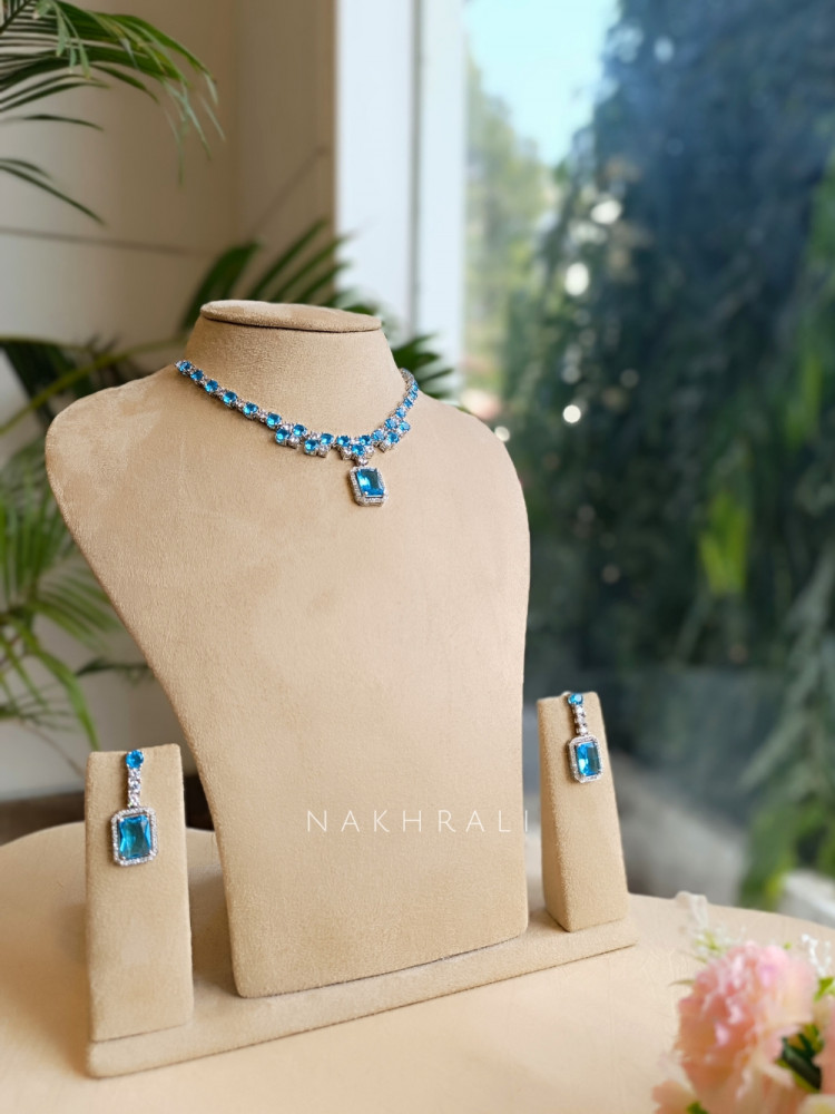 Image of Aqua Radiance Blue Necklace Set
