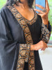 Dastaan Black Chinon Kalidar Anarkali Set
