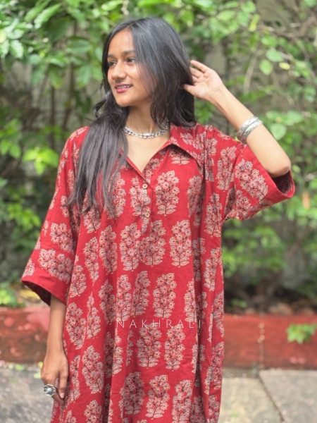 Firgun Block Printed Oversized Cotton Coord Set