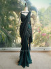 Noctra Green Drape Saree with Corset Blouse