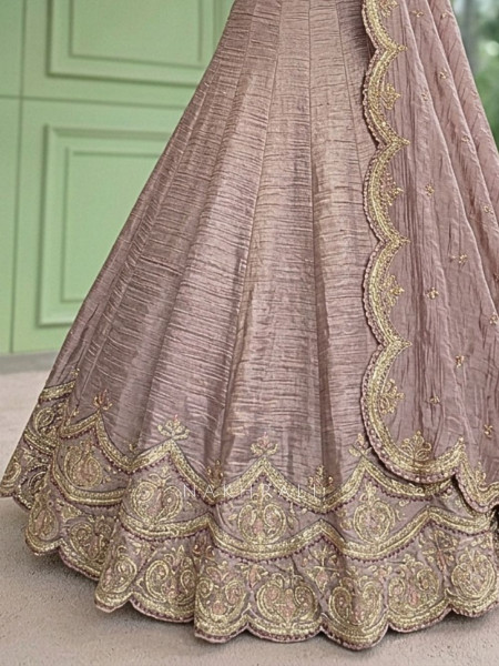Mehrab-Noor Lavender Tussar Lehenga