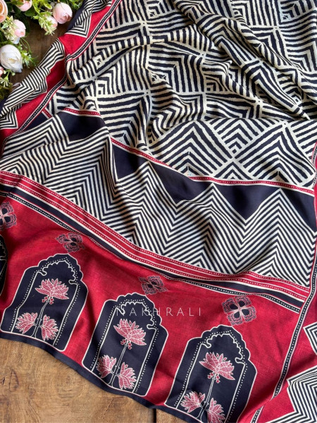 Ojasvi Maroon Cotton Silk Designer Dress Material