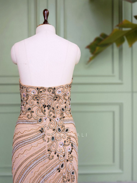 Cressida Golden Soft Net Gown