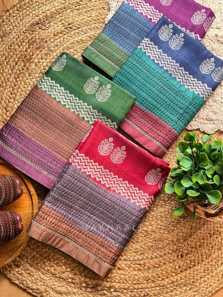 Navira Wine Dress Material with Woven and Printed Accents