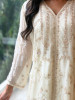Sorrel Cream Organza Georgette Layered Sharara Suit Set