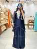Mehtab Blue Silver-Yoke Kurta Skirt Set