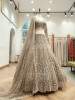 Palmeera Grey Net Lehenga with Sequin and Cut Dana Work