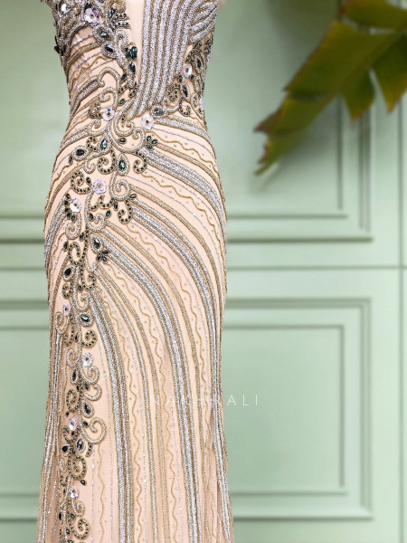 Cressida Golden Soft Net Gown