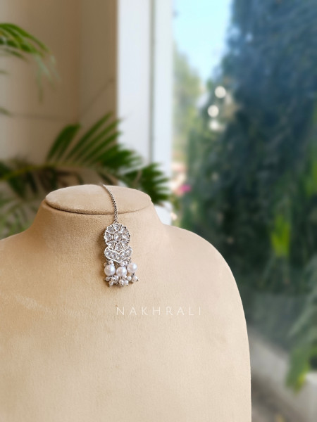 Ivory Gleam Silver Pearl Choker Set