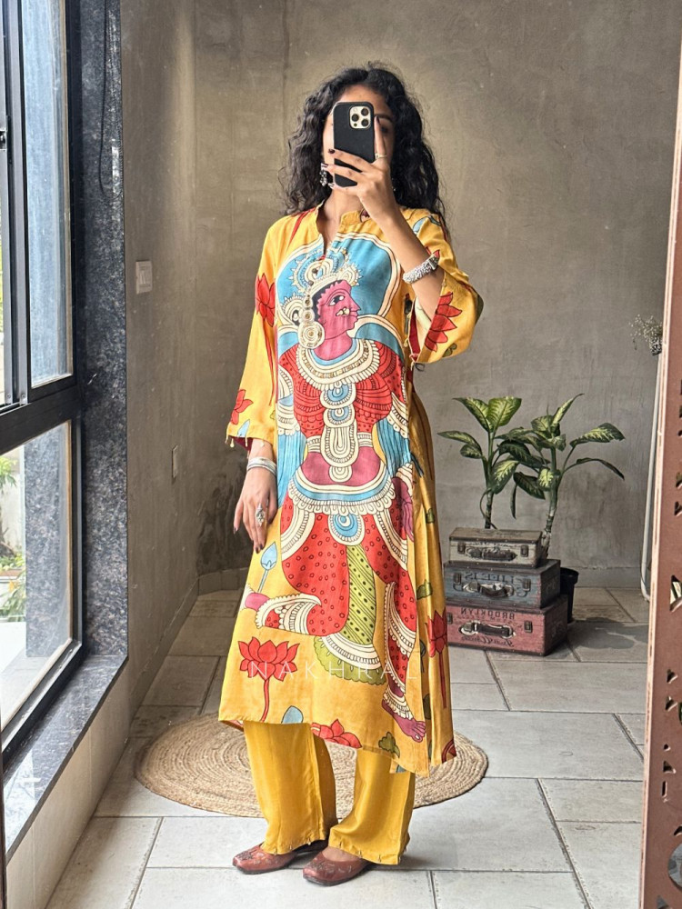 Image of Rangrekha Mustard Pant Kurta Set