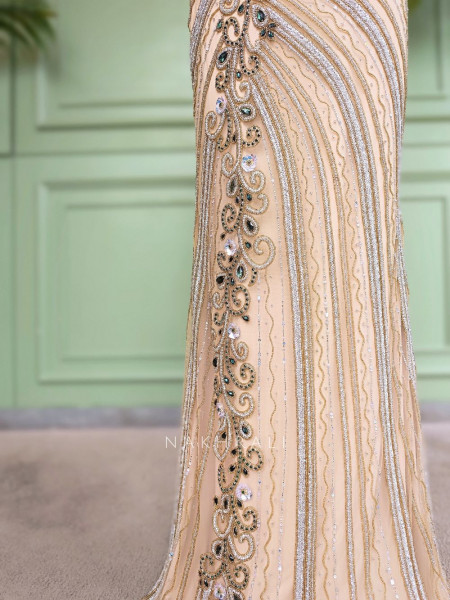 Cressida Golden Soft Net Gown