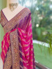 Sarika Purple Bandhani Saree With Running Blouse Piece