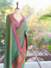 Nazara Sea Green Satin Saree with Embroidered Sequin Blouse