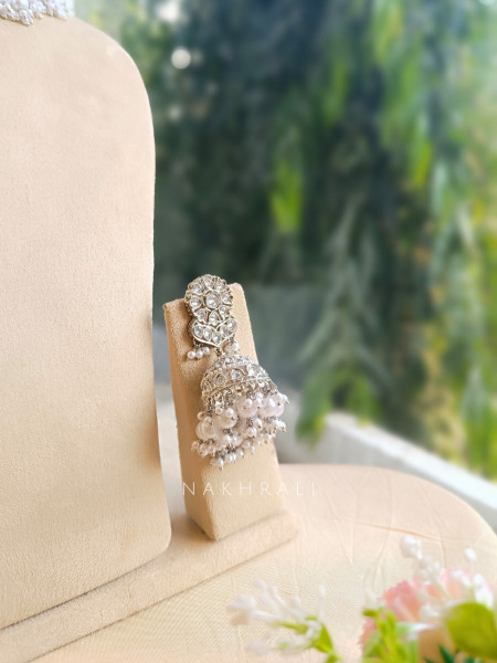 Ivory Gleam Silver Pearl Choker Set