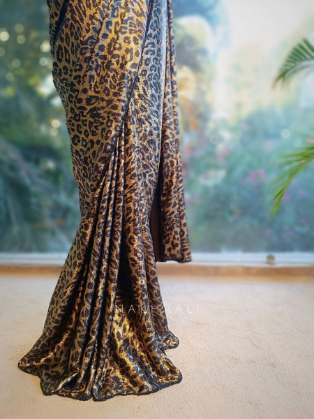 Noir Wild Black Pre-Draped Saree