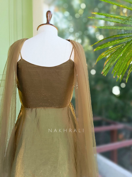 Zeraya Green Embroidered Peplum Palazzo Set