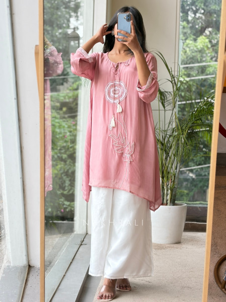 Rosewater Pink Kurta Pant Set